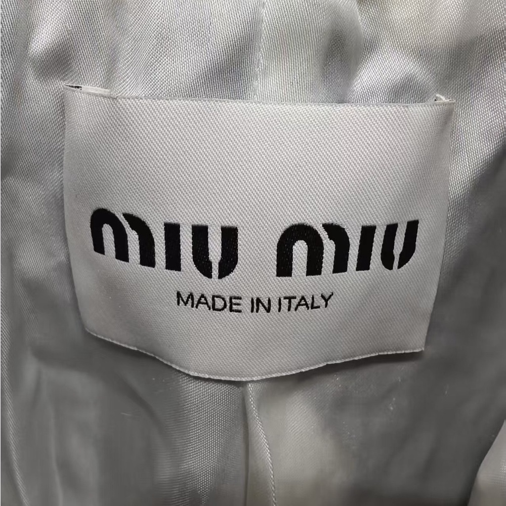 Authentic Miu Miu Black Velvet Jacket and Skirt Set with Gold Accents - Picture 5 of 5